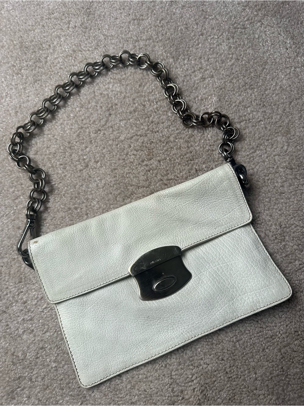 Prada off white authentic vintage Y2K mini  handbag